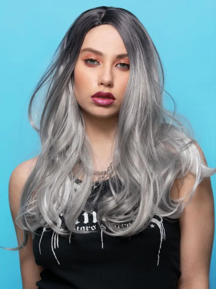 Manic Panic She Wolf Long Ombre Grey Wig Peruk |  | Intimast