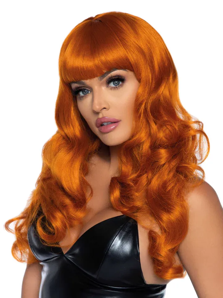Leg Avenue Misfit Long Wavy Wig Ginger Peruk |  | Intimast