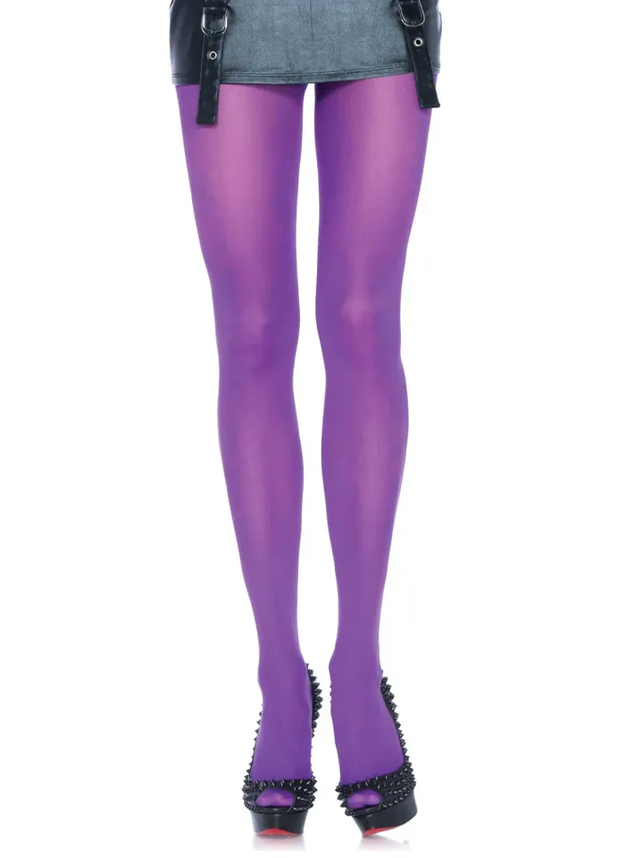 Nylon Opaque Pantyhose Purple O/S Strumpbyxor | | Intimast