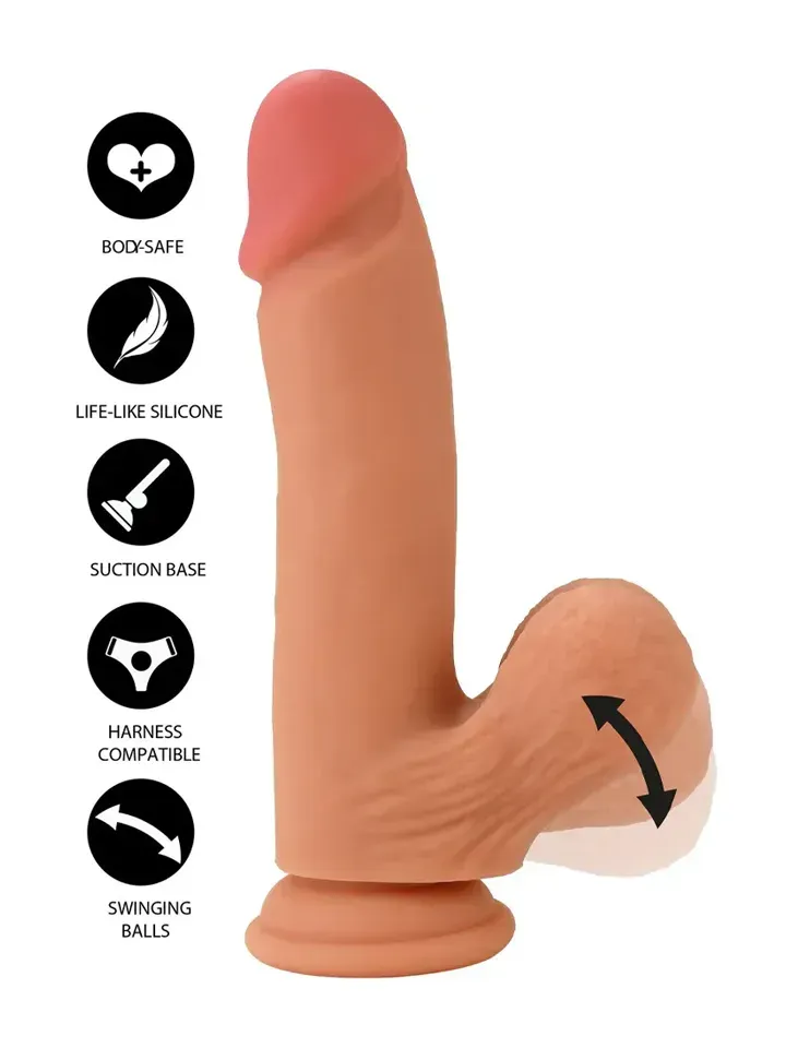 Realistic Dildo Liquid Silicone 21 cm Realistisk dildo | | Intimast