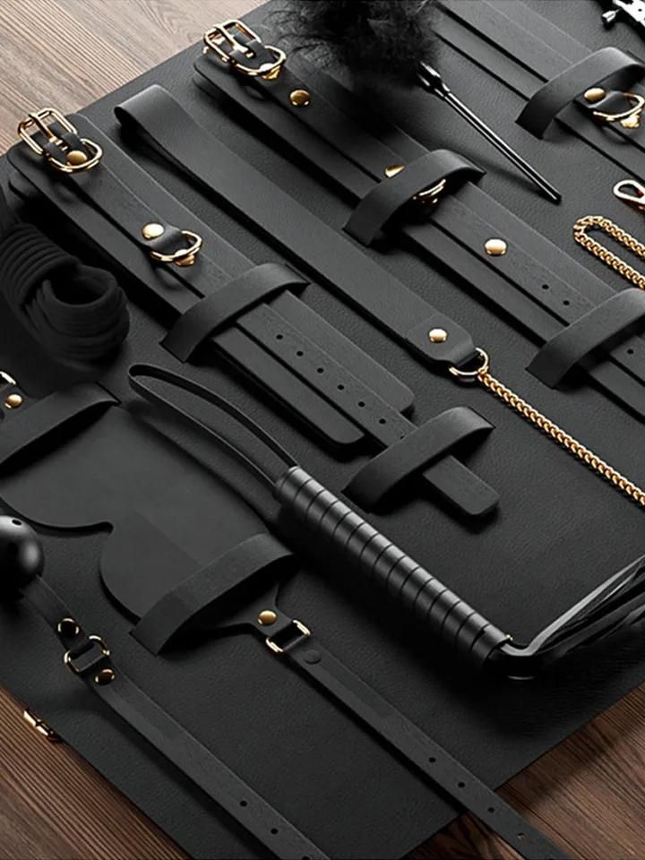 Clarissa Luxury BDSM Kit 11-pcs Black Bondage paket |  | Intimast