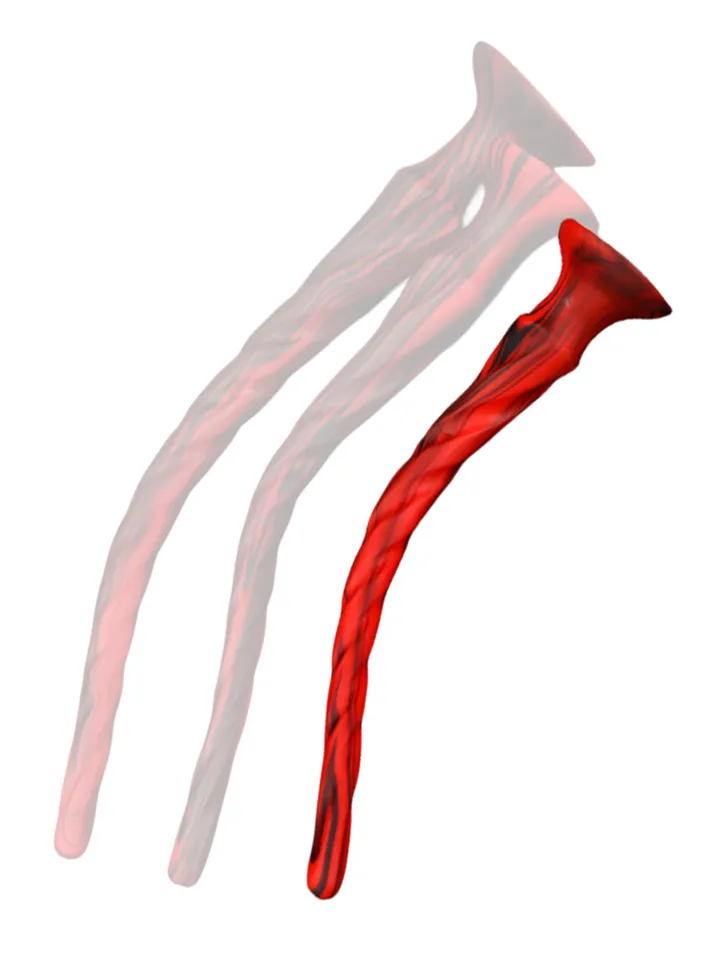 Torthy Dildo Black/Red 40 cm Extra lång analdildo | | Intimast