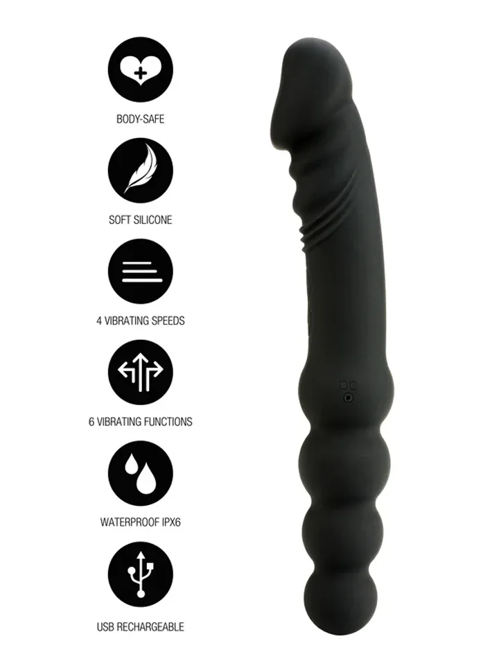 Dual Sided Anal Vibrator 23 cm Analdildo med vibration |  | Intimast