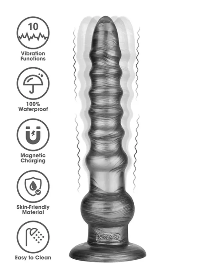 King Sized Vibrating Vibrax Slider 32,3 cm Analdildo med vibration |  | Intimast