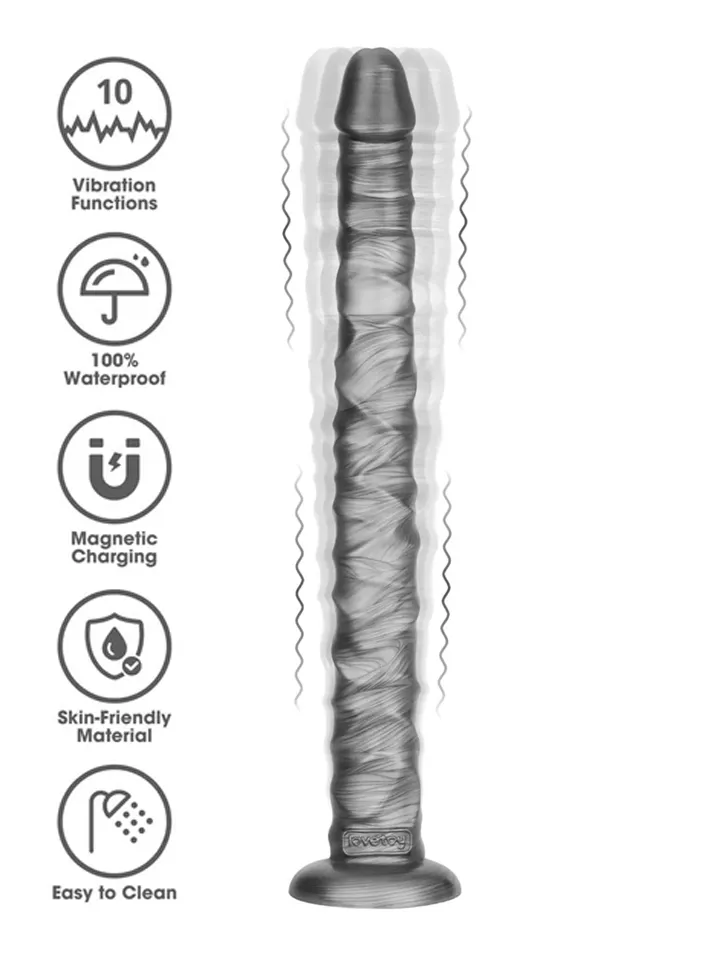 King Sized Vibrating Vibrax Slider 40,8 cm Analdildo med vibration | | Intimast
