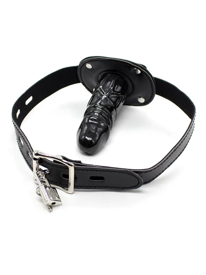 Locking Long Penis Gag 10 cm Gagball med dildo |  | Intimast