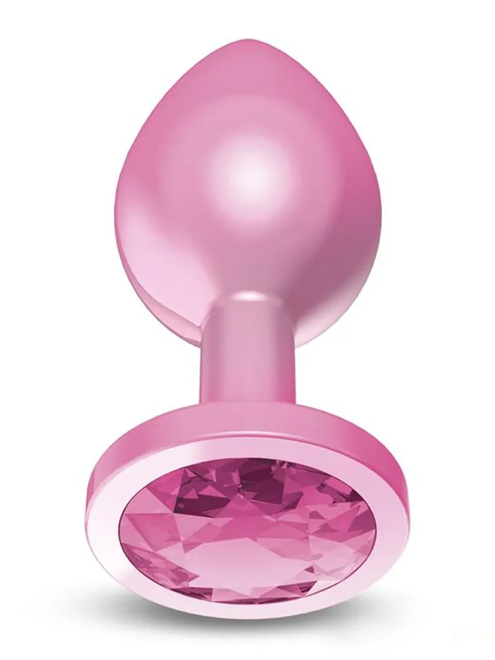 Anodyzed Anal Plug Pink With Jewel Small Analplugg metall |  | Intimast