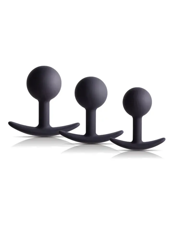 Silicone Anal Kit With Weighted Ball Analpluggar paket | | Intimast