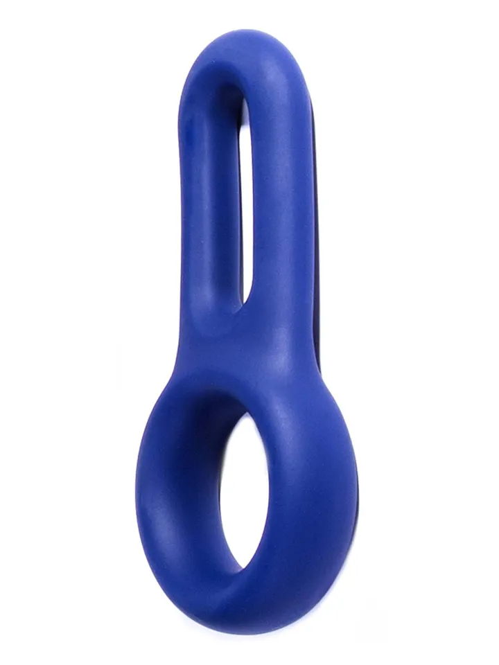 Macho Armor Silicone Cock & Ball Ring Blue Penis & pungring |  | Intimast