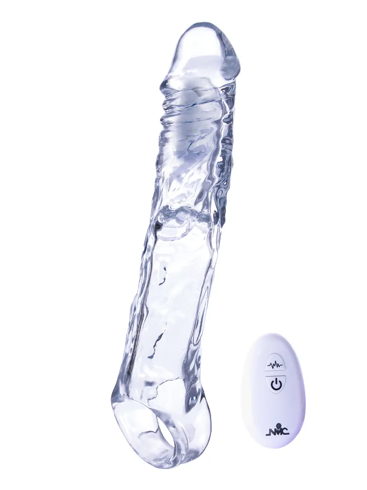 Ice Crystals Length Enhancer With Bullet Penisförlängare/Sleeve med vibrator | | Intimast