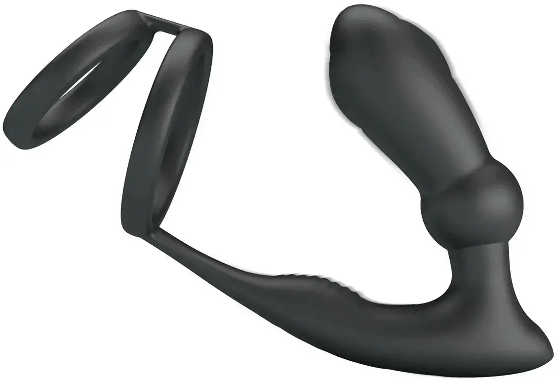 Emoni Cock Ring With Butt Plug Prostatavibrator med penisring | | Intimast