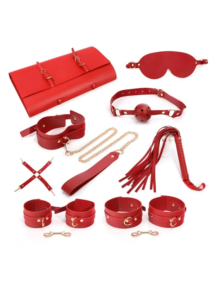 7-pcs Bondage Set With Bag Red Bondage paket |  | Intimast