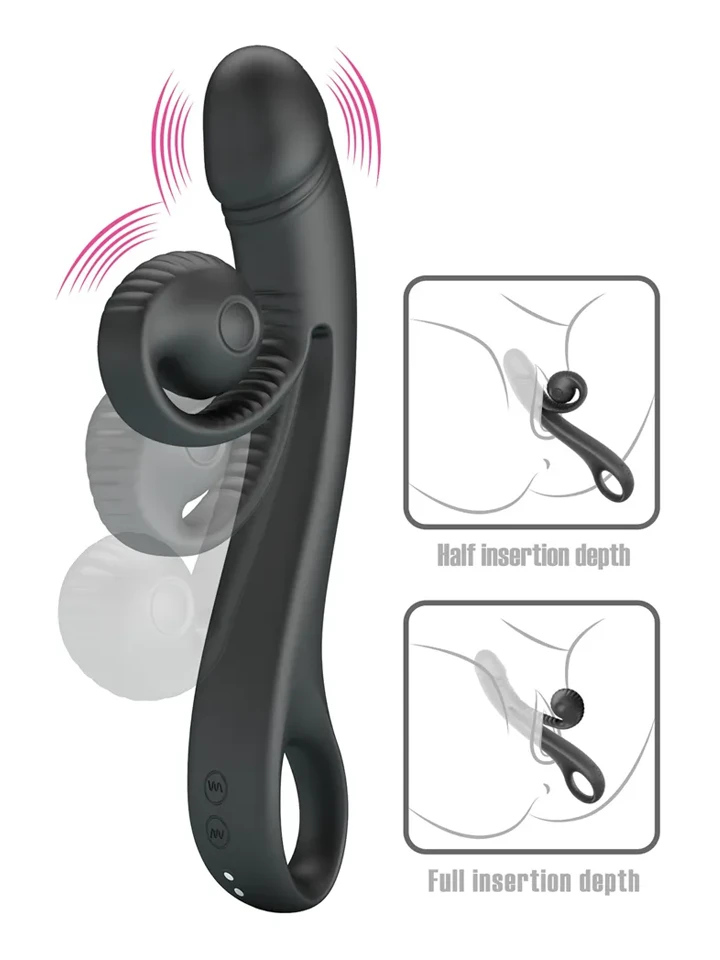 Love Romance Selma Snail Rabbit Black G-punktsvibrator | | Intimast