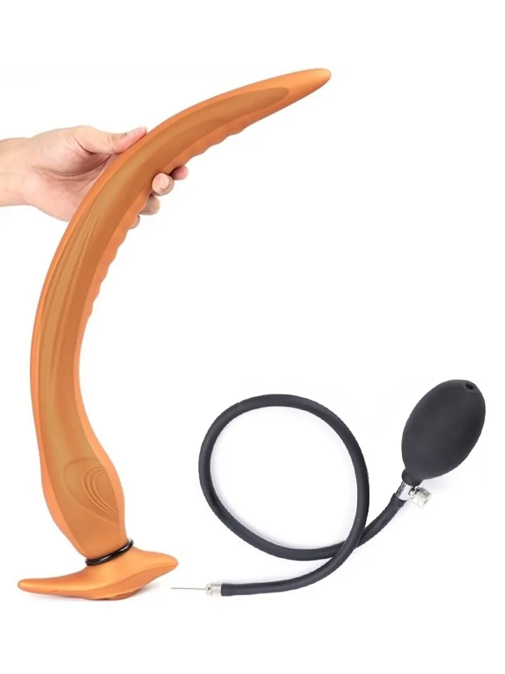 TheAssGasm Inflatable Long Plug 37 cm Uppblåsbar dildo |  | Intimast