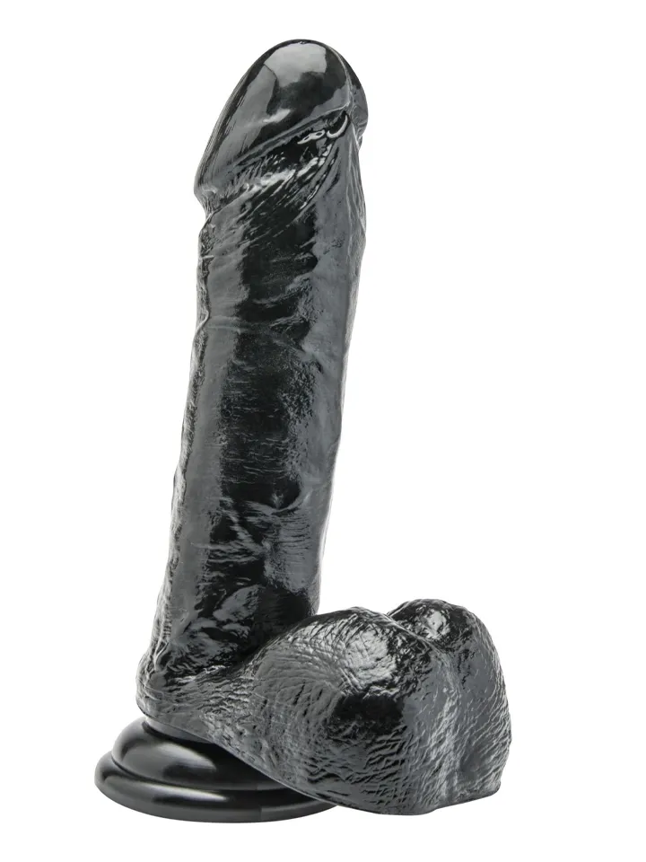 Get Real Dildo With Balls Black 18 cm Realistisk dildo |  | Intimast