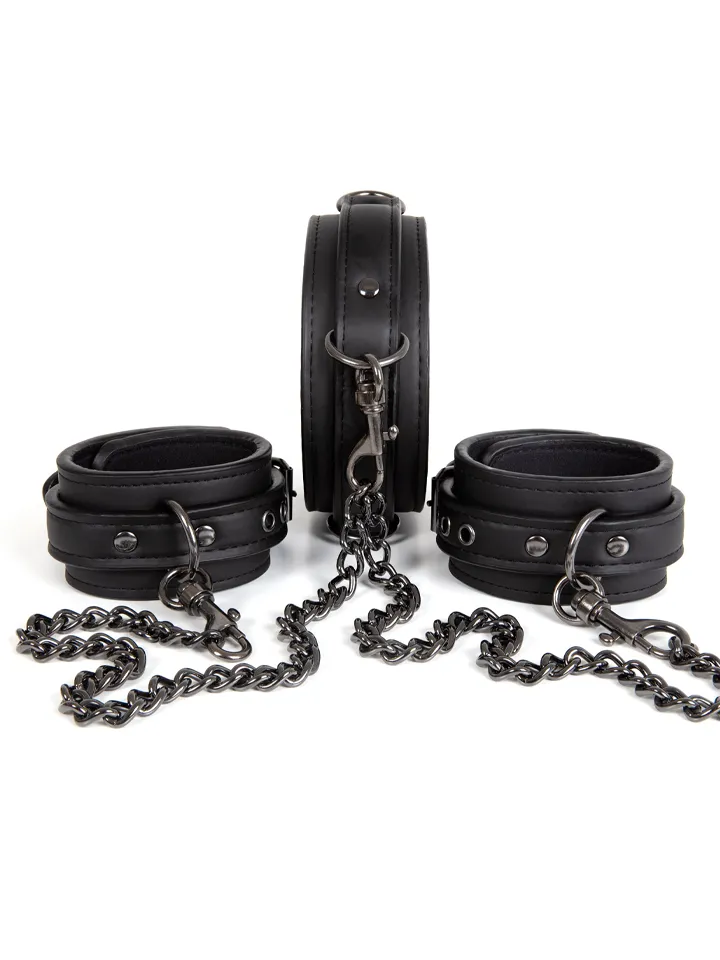 Dark Desire Collar With Ankle Cuffs Halsband & Fotbojor |  | Intimast