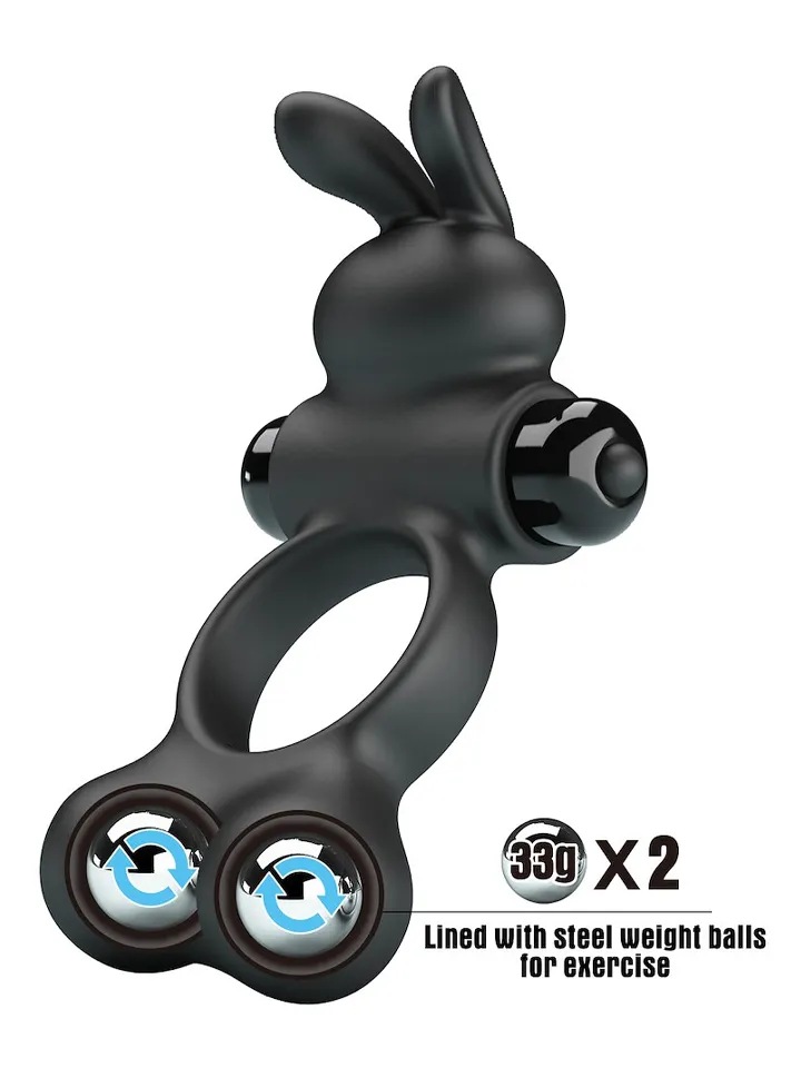 Vibrating Penis Ring With Steel Balls Penisring med vibrator |  | Intimast