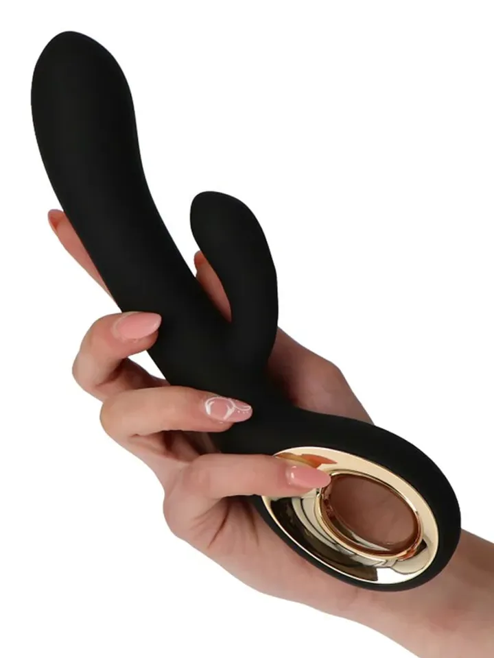 Rabbit Vibrator Handy Two Touch Grip Black Rabbitvibrator |  | Intimast