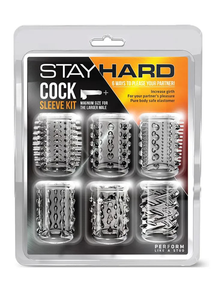 Stay Hard Cock Sleeve Kit Clear Penisöverdrag |  | Intimast