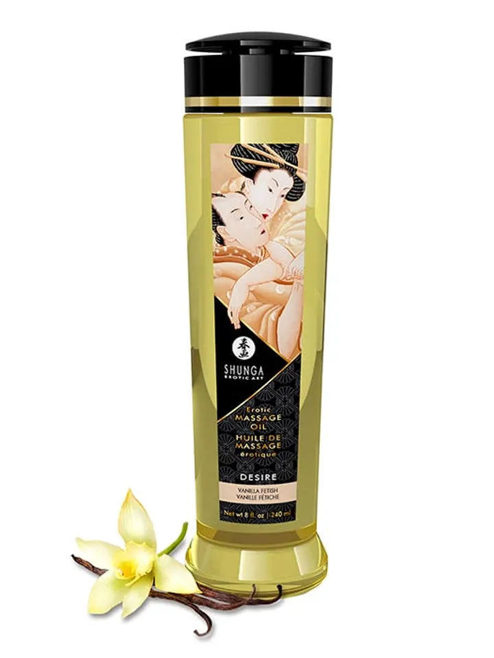 Shunga Massage Oil Desire Vanilla 240 ml Massageolja Vanilj |  | Intimast