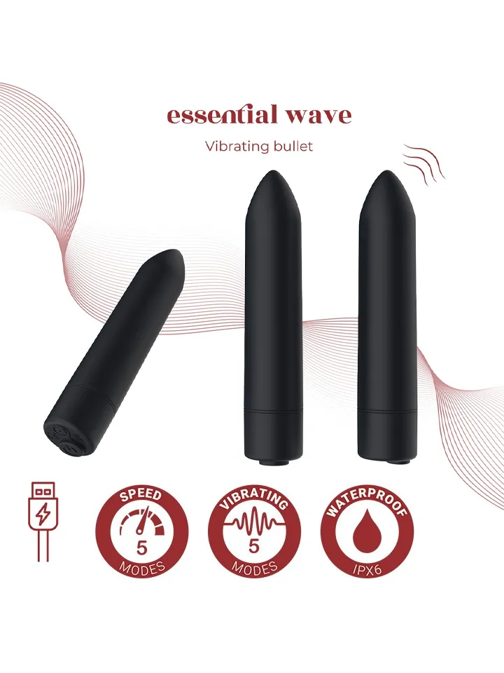 Wave Rechargeable Vibrating Bullet Bulletvibrator |  | Intimast