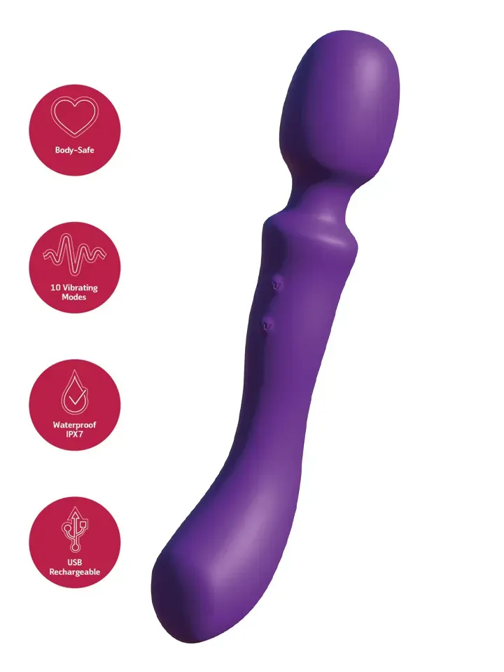 Dual-Sided Massaging Vibrating Wand Magicwand / Massagewand |  | Intimast