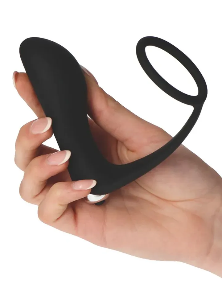 Dark Side Plug P-ring With Bullet Prostatavibrator med penisring |  | Intimast