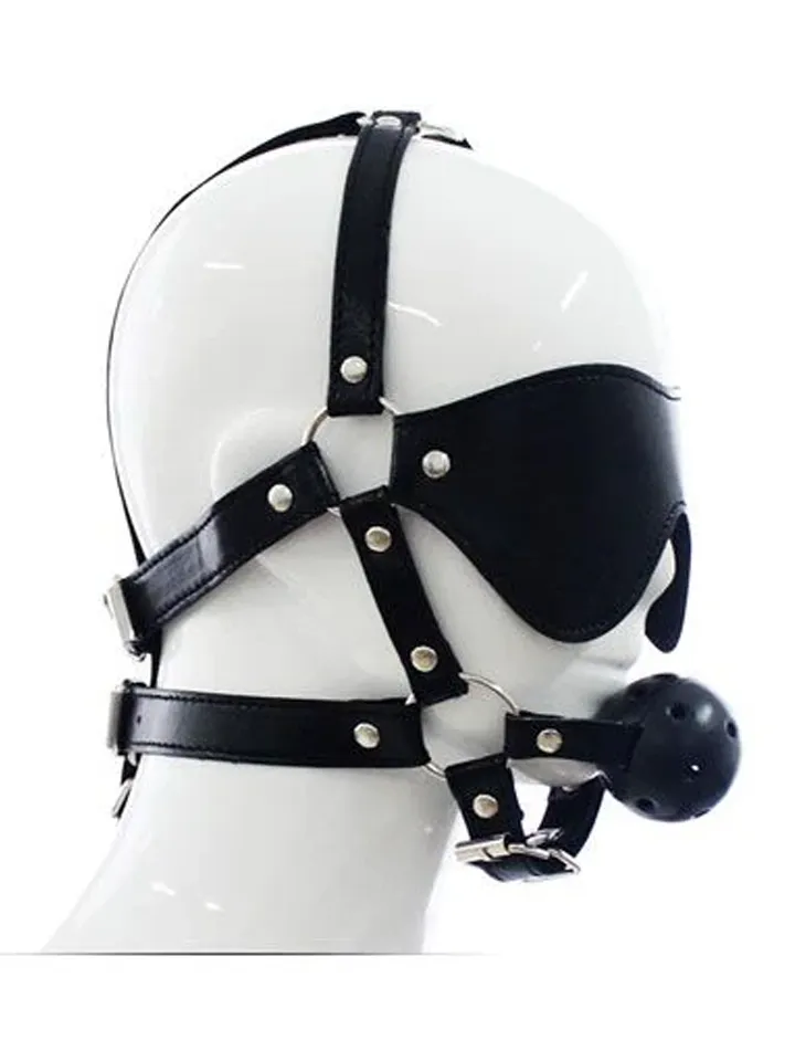 Total Head Harness Restraint Gagball med harness |  | Intimast
