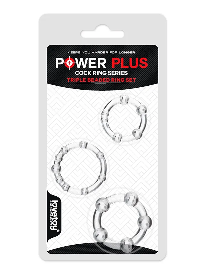 Lovetoy Triple Beaded Ring Set Penisringar paket |  | Intimast