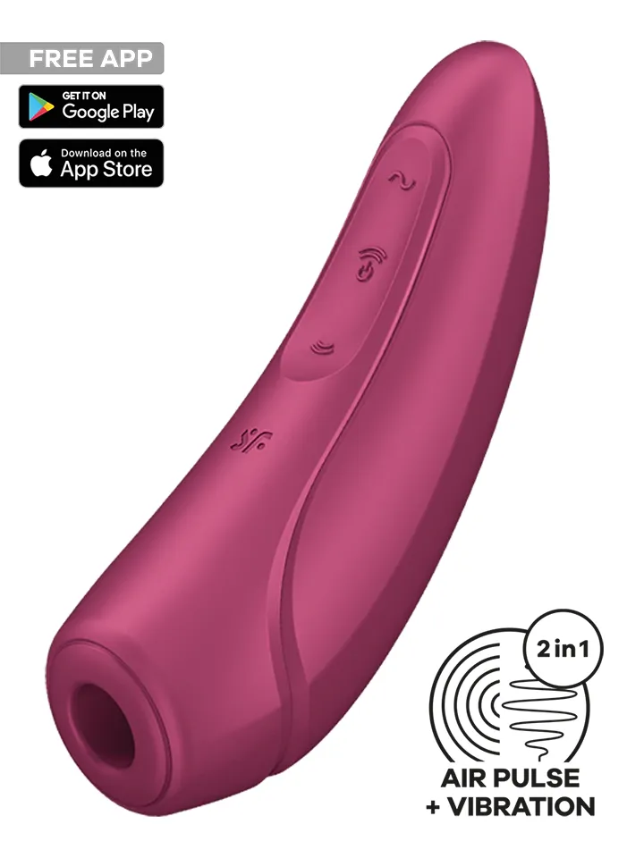 Satisfyer Curvy 1+ Rose Red Appstyrd lufttrycksvibrator |  | Intimast