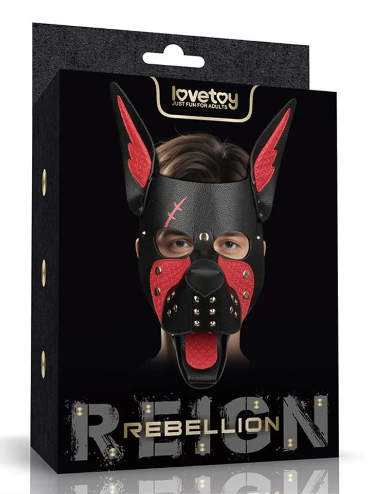 Rebellion Reign Scarred Alpha Pup Mask Red BDSM mask |  | Intimast