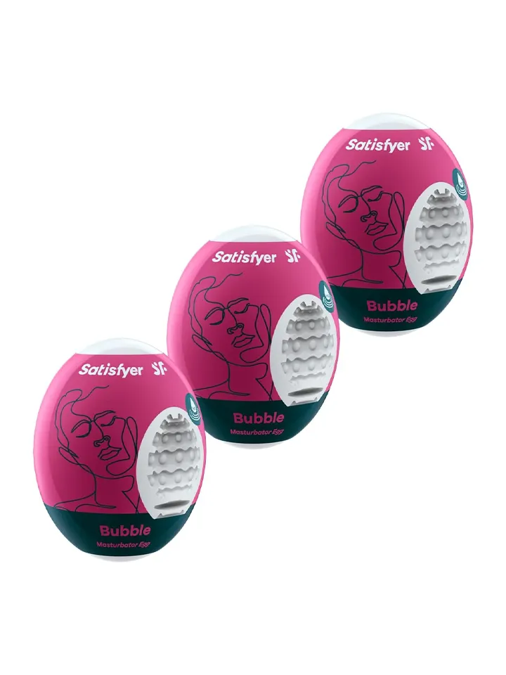 Satisfyer Masturbator Egg Bubble 3-pack Runkägg |  | Intimast