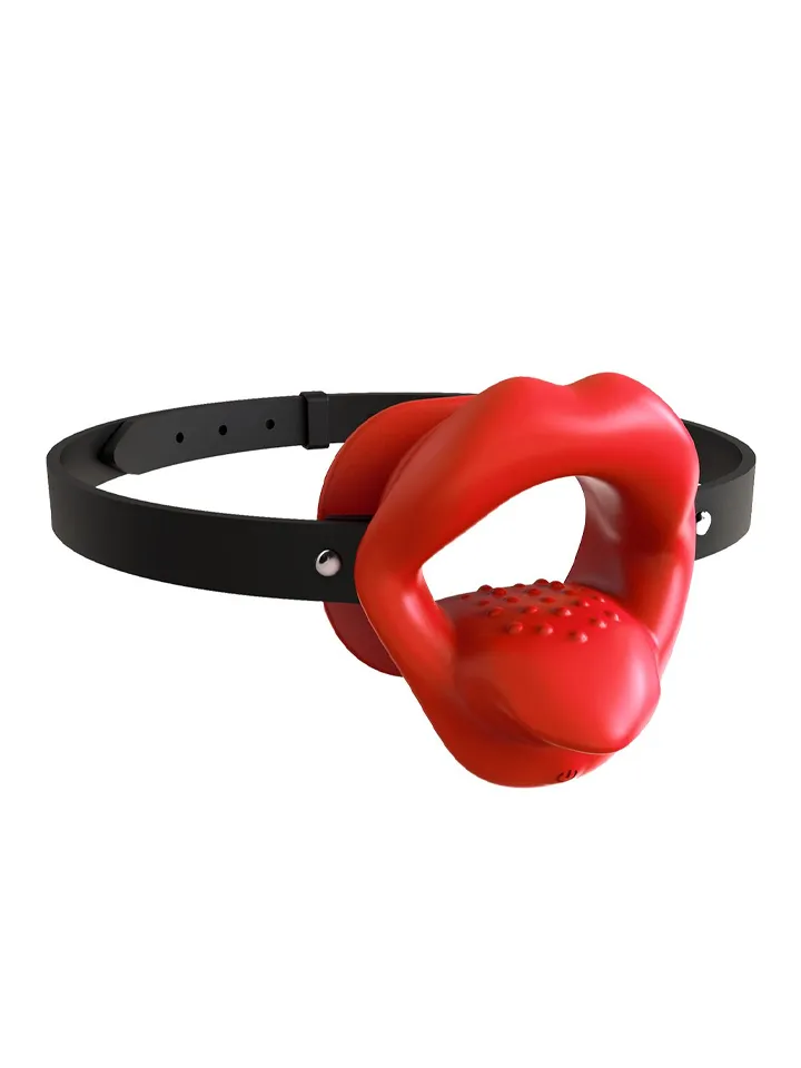 Vibrating Mouth Gag Silicone Lips & Tongue Gag |  | Intimast