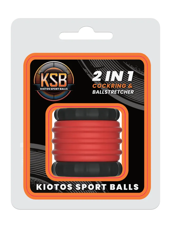 KSB 2in1 Silicone Cockring & Stretcher Red Ball stretcher |  | Intimast