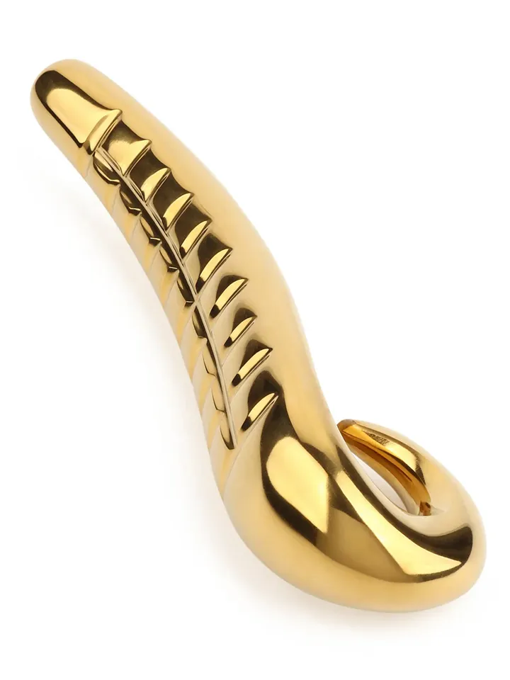 Devils Tongue Dildo Gold 18 cm Ståldildo |  | Intimast