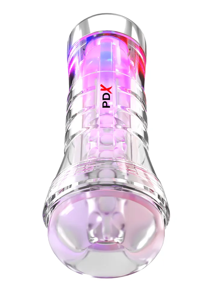 PDX Elite ViewTube XXL See-Thru EZ-Grip LED Stroker Stroker |  | Intimast