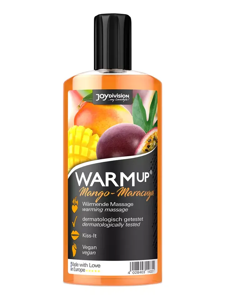 Joydivision Warm-up Massage Oil Mango & Maracuya 150ml Massageolja Mango Passionsfrukt |  | Intimast