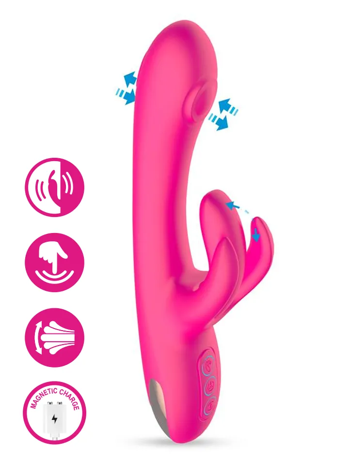 Britney Multifunction Rabbit Vibrator Pink 23 cm Rabbitvibrator |  | Intimast