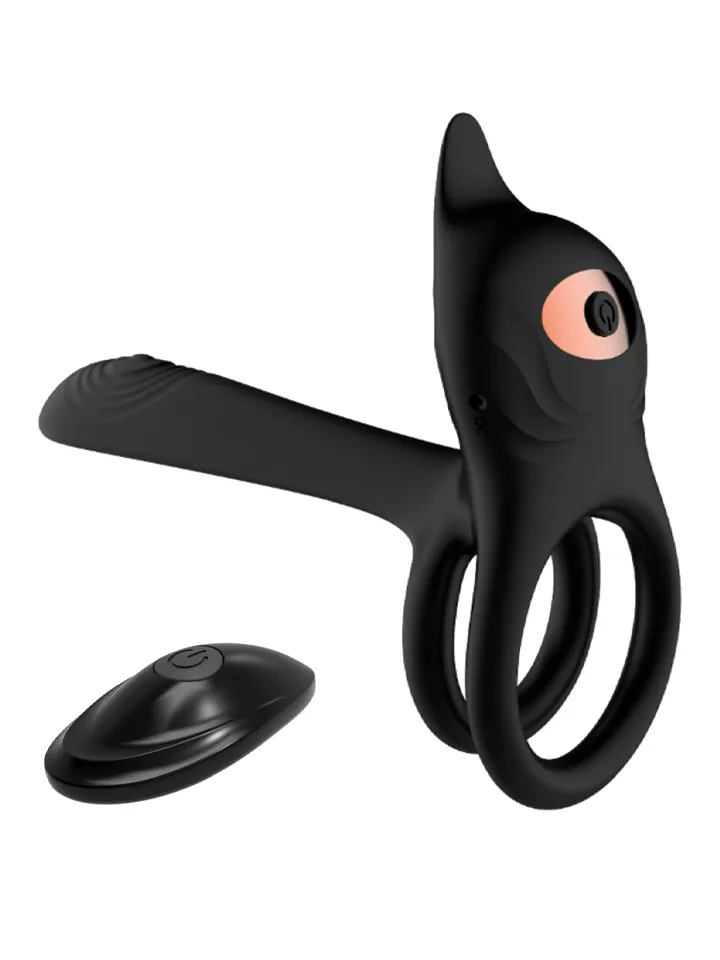Double Vibrating 10 Functions Ring With Remote Penisring med vibrator |  | Intimast