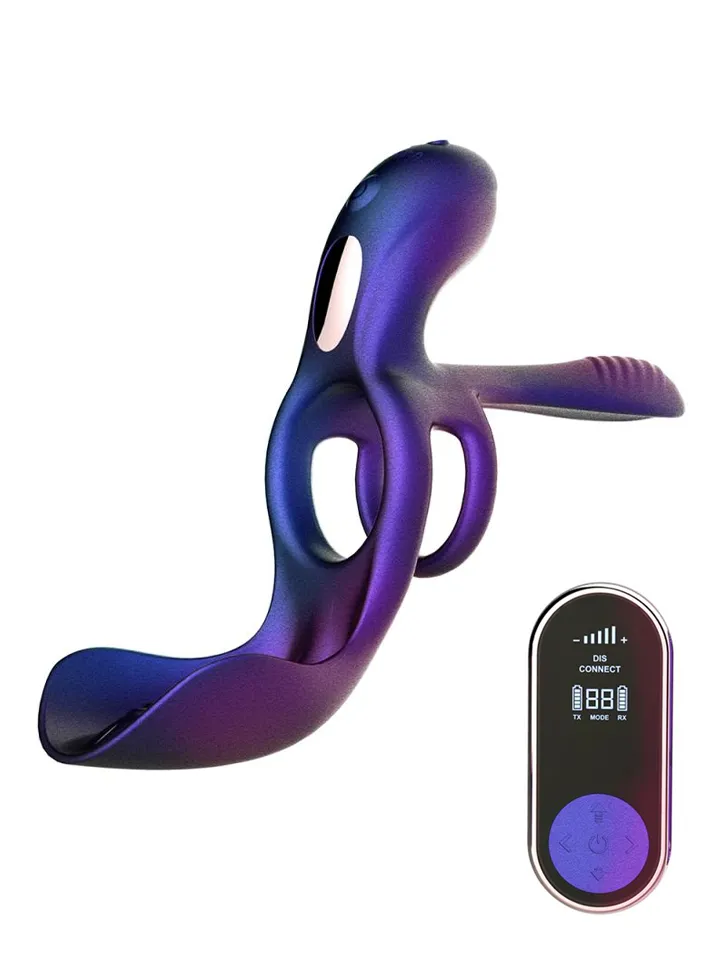 Zenith Cock Ring With Glans & Perineum Stimulator Penisring med vibrator |  | Intimast