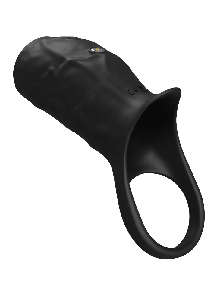 Vibrating Open Cock Sleeve Black Penisförlängare/Sleeve med vibrator |  | Intimast