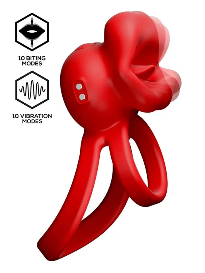 Bittey Cock Ring With Vibration & Biting Penisring med vibrator |  | Intimast