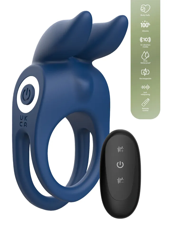 Fierce Rabbit Ring Vibrating + Remote Penisring med rabbit |  | Intimast