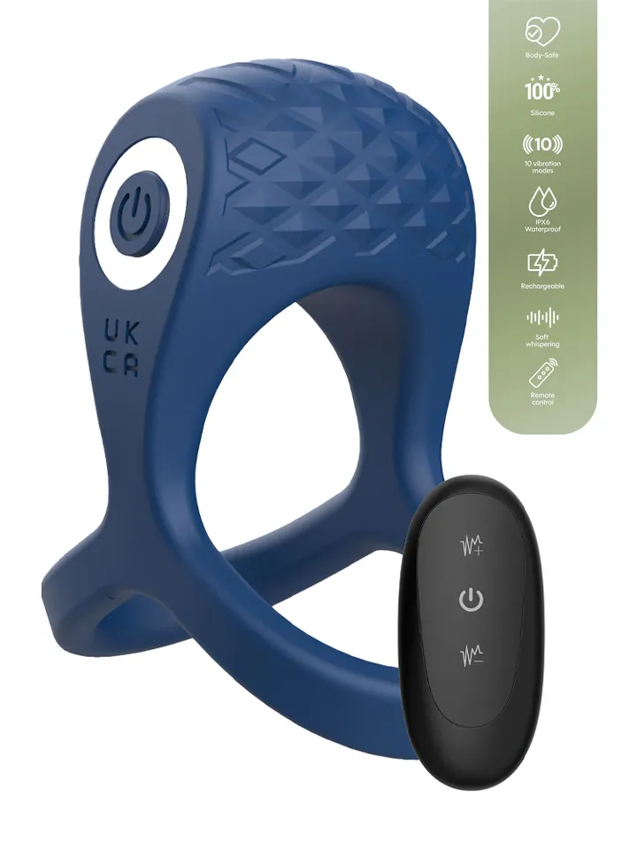 Brutal Ring & Ball Cage Vibrating + Remote Penisring med vibrator |  | Intimast