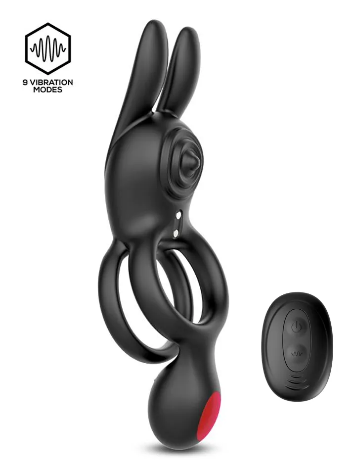 Konny Vibrating Rabbit Double Cockring Penisring med rabbit |  | Intimast