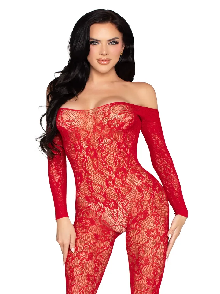Lace Lingerie Bodystocking Red O/S Bodystocking |  | Intimast