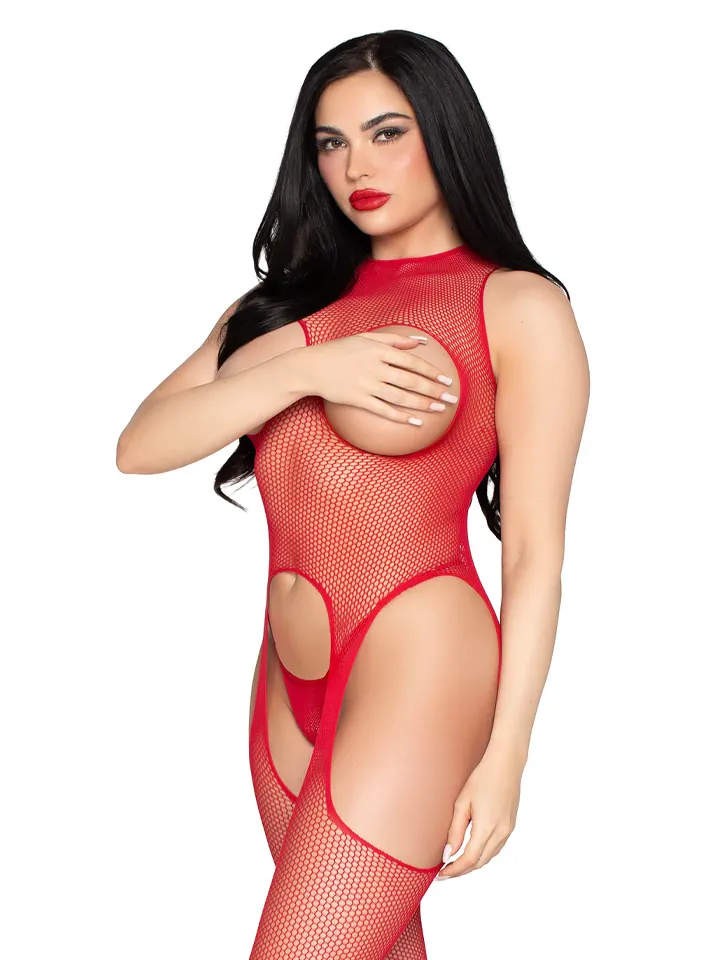 Cupless Bodystocking & Panty Red O/S Bodystocking |  | Intimast