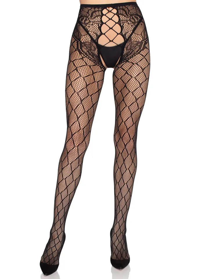 Net Tights With Crotchless Panty O/S Strumpbyxor |  | Intimast