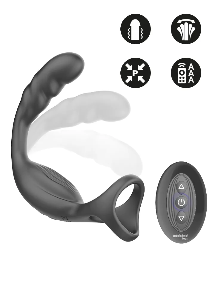 Dual Prostatic Cock Ring Remote Control Prostatavibrator med penisring |  | Intimast