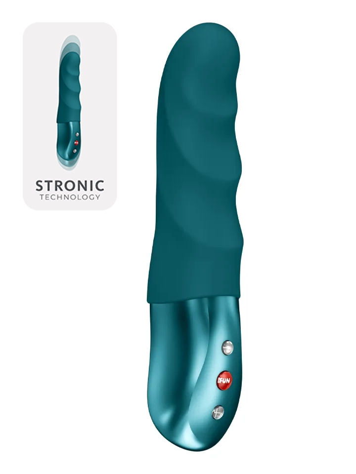 Fun Factory Stronic Petite Thrusting Pulsator Bottle Green Dildo med vibrator |  | Intimast